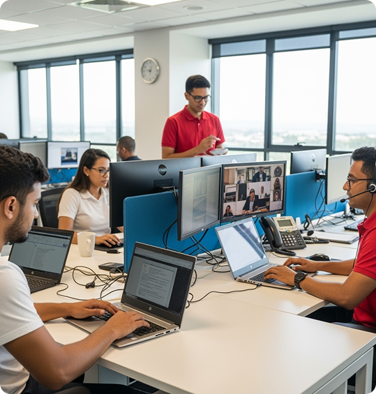 Professional Man with Device